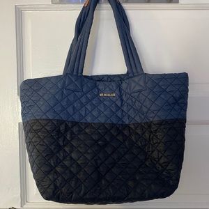 MZ Wallace Medium Metro Quilted Navy Black Tote